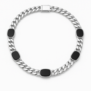 Collar Miami Onix 7mm- Plata 999
